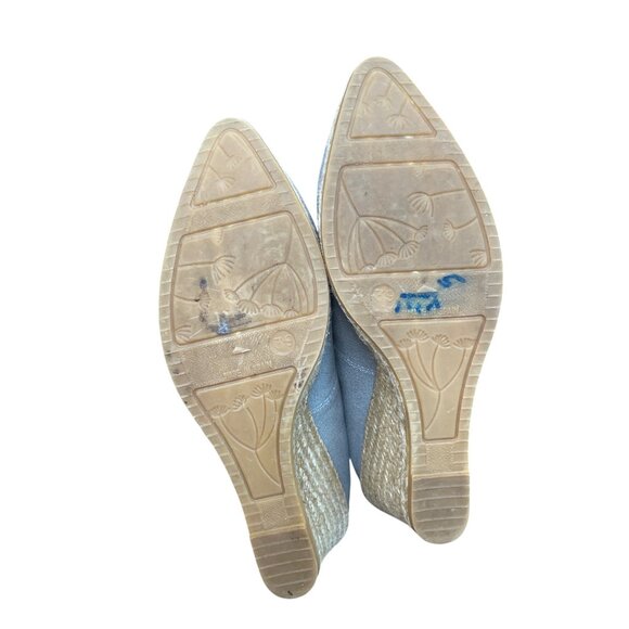 Viscata Barcelona Womens Grey Canvas Wedge Espadrilles shoes size 39/8 SKU 9241 - Picture 5 of 12